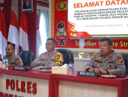 Disambut AKBP Budi, Tim Sosialisasi PEKPPP Kunjungi Polres Rohul, Cek Pelayanan SKCK SPKT Dan Lantas