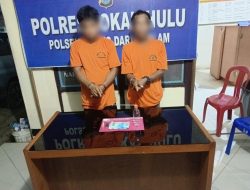 Diinfokan Sering Transaksi Sabu,  Dua Pria Meringkuk Di Sel Mapolsek Kuntodarussalam