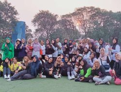 Budayakan Kesehatan Jasmani, Fatayat NU Kota Tangerang Adakan Senam Aerobic Di Lapangan Ahmad Yani.