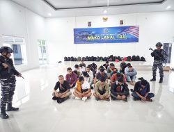Tim Gabungan FIQR Lanal TBA Kembali Amankan Puluhan PMI Non Prosedural