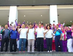 Jalin Tali Silaturahmi, Komandan Lanal Bandung Hadiri Undangan Coffee Morning dan Olahraga Bersama Pimpong Fun DPRD Kota Bandung