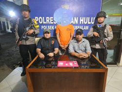 Tersangka Bandar Sabu Asal Kabupaten Kampar, Terpaksa Menginap Di Sel Mapolsek Kuntodarussalam