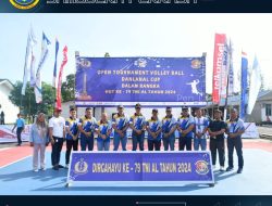 Danlanal Sibolga Buka Secara Resmi Pertandingan Bola Voli Danlanal Cup Dalam Rangka HUT TNI AL Ke-79 Tahun 2024