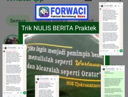 Pengurus Pusat inti Forwaci, Mengadakan Pelatihan Menulis,agar kedepannya,Bisa menjadi jurnalistik yang Handal dan Terpercaya.