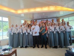 Danlanal Tarempa Hadir Untuk Berikan Semangat Kepada Paskibraka Kepulauan Anambas Tahun 2024