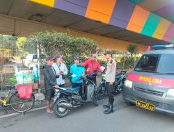 Bhabinkamtibmas Kelurahan Harapan Mulia melaksanakan kegiatan Sambang dan Patroli Dialogis