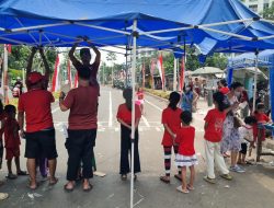 Aiptu Suparmin Kunjungi Warga Yang Mengikuti Perlombaan HUT RI Ke 79 Di RT 13 RW 11 Kelurahan Karet Tengsin