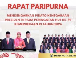 DPRD KOTA DEPOK GELAR SIDANG PARIPURNA ISTIMEWA