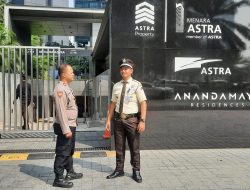 Patroli Siang Hari Polsek Metro Tanah Abang Dan Sambangi Gedung Menara Astra