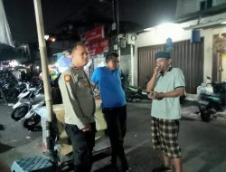 Patroli Dini Hari Polsek Metro Tanah Abang Dan Kunjungi Pasar Benhil