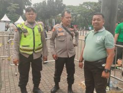 Patroli Pagi Hari Polsek Metro Tanah Abang Dan Sambangi Petugas Keamanan Event kegiatan Festival Beli Lokal-Toko Pedia