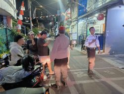 Ipda Jonhy Berikan Imbauan Kamtibmas Menjelang Pagi Warga Kali Pasir, Cegah Tawuran Warga