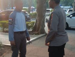 Patroli Sore Hari 1053 Samapta Polsek Metro Tanah Abang Sambangi Petugas Keamanan Plaza Timur GBK Senayan