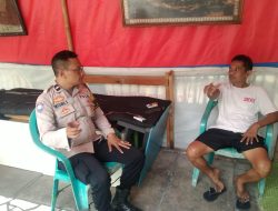 Aipda Wisnu Saputra Sambang Warga Dan Sampaikan Imbauan Kantibmas
