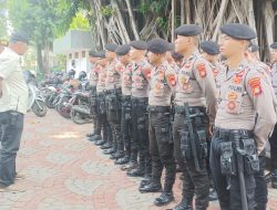 Kanit Reskrim Pimpin Apel Pengamanan Dan Antisipasi Unjuk Rasa Di Gedung DPR RI