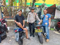 Patroli Dialogis Sore Hari Kapolsubsektor Kayu Awet Sambang Imbauan Kepada Warga