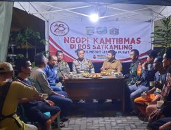 Ngopi Kamtibmas Sambil Ngopi Bahas Kamtibmas Di Poskamling RW 14 Kelurahan Kebon Melati