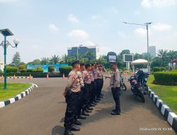 Kanit Samapta Pimpin Apel Kesiapan Pengamanan Dan Antisipasi Unjuk Rasa Di Gedung DPR RI