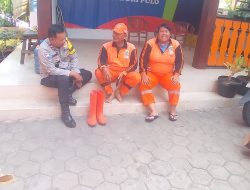 Bhabinkamtibmas Duri Pulo Berikan Himbauan Kamtibmas Kepada Petugas PPSU Kelurahan