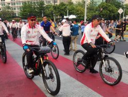 Kapolsek Metro Menteng Pengamanan Panglima Run Di Kawasan Bundaran HI