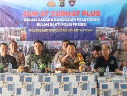 Jum’at Curhat Plus Kapolres Metro Jakarta Pusat Bersama Warga di RPTRA Hati Suci RW 07 Kelurahan Kampung Bali