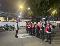 Panit Samapta Pimpin Apel Persiapan Oprasi Cipta Kondisi Malam Hari