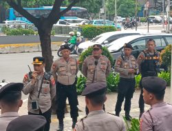Wakapolsek Metro Menteng Pimpin Apel Antisipasi Unjuk Rasa Di Perempatan Sarinah