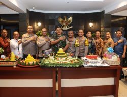 Kapolres Pelabuhan Tanjung Priok bersama Forkopimko Jakarta Utara berikan ucapan Dirgahayu TNI ke 79
