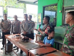 Polsek  Senen Polres Metro Jakarta Pusat Kunjungi Koramil, Berikan ucapan Selamat HUT TNI 79