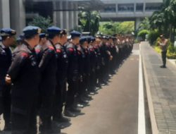 Wakapolsek Metro Menteng Pimpin Apel di Kantor ILO / PBB Gedung Menara Thamrin