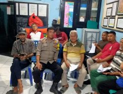 Bhabinkamtibmas Kelurahan Galur Menghadiri Pertemuan Rutin Pengurus RT dan RW