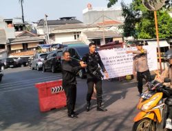 Imbauan Bhabinkamtibmas Pembatasan Kendaraan Roda Dua Sekitar Jembatan Jalan Talang Pegangsaan Menteng