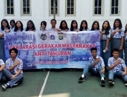 Polsek Senen Ajak Pelajar Deklarasi Anti Tawuran Dan Bullying