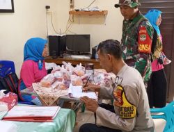 Bhabinkamtibmas Kelurahan Utan Panjang Melakukan Monitoring Kegiatan Posyandu Balita Dan Lansia