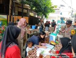 Bhabinkamtibmas Kelurahan Galur Melakukan Monitoring Kegiatan Posyandu Balita Warga 06