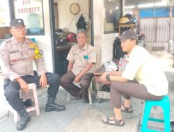 Sambang Dialogis Siang Hari Bhabinkamtibmas Johar Baru Berikan Imbauan Kamtibmas Security Gedung UKM Ikan Hias