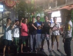 Patroli Malam Hari Kapolsubsektor Galur Imbauan Anti Tawuran Kalangan Remaja RW 07 Kelurahan Galur