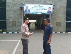 Berikan Imbauan Kamtibmas Jelang Pilkada  Ke Security Dakwah Muhammadiyah, Samapta Polsek Senen Giatkan Patroli