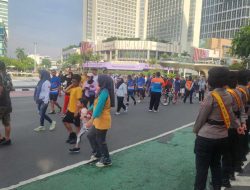 Personil Polsubsektor Thamrin Pemantauan Dan Himbauan Kamtibmas Di Sekitaran Car Free Day Bundaran HI
