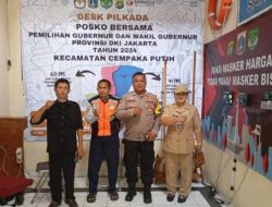 Pengamanan  Di Gudang Logistik Pilkada Kecamatan Cempaka Putih Pastikan