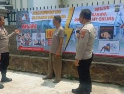 Pemasangan Spanduk Imbauan Bahaya Penipuan Dan Kejahatan Dunia Maya Oleh Unit Binmas Polsek Cempaka Putih