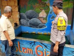 Patroli Wilayah Bhabinkamtibmas Galur Tinjau Ketahanan Pangan Budidaya Ikan Air Tawar Jenis Ikan Lele di RW 03