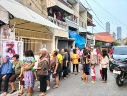 Bhabinkamtibmas Gunung Sahari Utara Bersama Panwascam Pantau Kampanye Paslon No.3