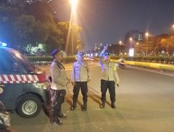 Lakukan Strong Point Antisipasi Adanya Balap Liar, Tawuran, Maupun Kejahatan Jalanan