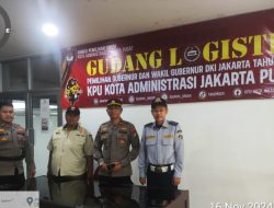 Polsek Johar Baru Bersama Satpol PP dan Dishub Amankan Gudang Logistik KPU Demi Kelancaran Pemillukada