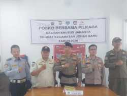 Sinergi Pengamanan Gudang Logistik KPU: Polsek Johar Baru Bersama Satpol PP dan Dishub Jaga Keamanan Pemilu