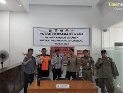 Sinergitas dalam Keamanan: Polsek Johar Baru dan Satpol PP Amankan Gudang Logistik KPU