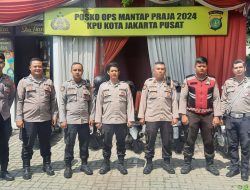Apel Pengamanan Posko Ops Mantap Praja 2024 di KPU Jakarta Pusat