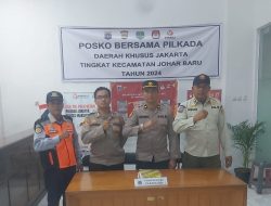 Rutin Pengamanan Gudang Logistik Pilkada 2024 di Kantor Kecamatan Johar Baru Jakarta Pusat