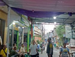 Bhabinkamtibmas Kampung Rawa, Pemantauan Giat Masyarakat Pemasangan Tenda Lokasi TPS